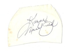 Jayne Mansfield Signed Authentic Autographed 4.5x3 Cut JSA #CH33688