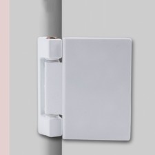Enhanced Door Security Hinge with Plate Suitable for Left and Right Doors