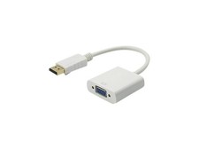 4XEM 10in DisplayPort Male To VGA Female Adapter White