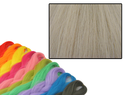CyberloxShop Phantasia Kanekalon Jumbo Braid Natural Silver Blonde Braiding Hair