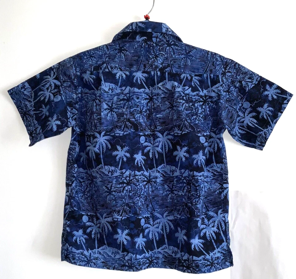 Rugged Bear Boy 100% Algodón Estampado Hawaiano Azul Talla 12 Foto 2 de 4