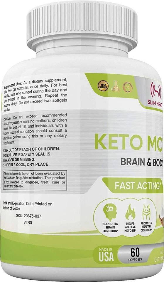 Keto MCT Oil Capsules with C8 & C10 - Ketosis Brain, Body Fuel for Women and Men - Image 3 of 4