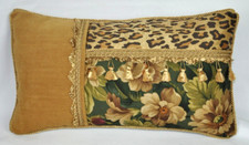 Pillow made w Ralph Lauren Edgefield Floral, Venetian Leopard  Camel Fabric