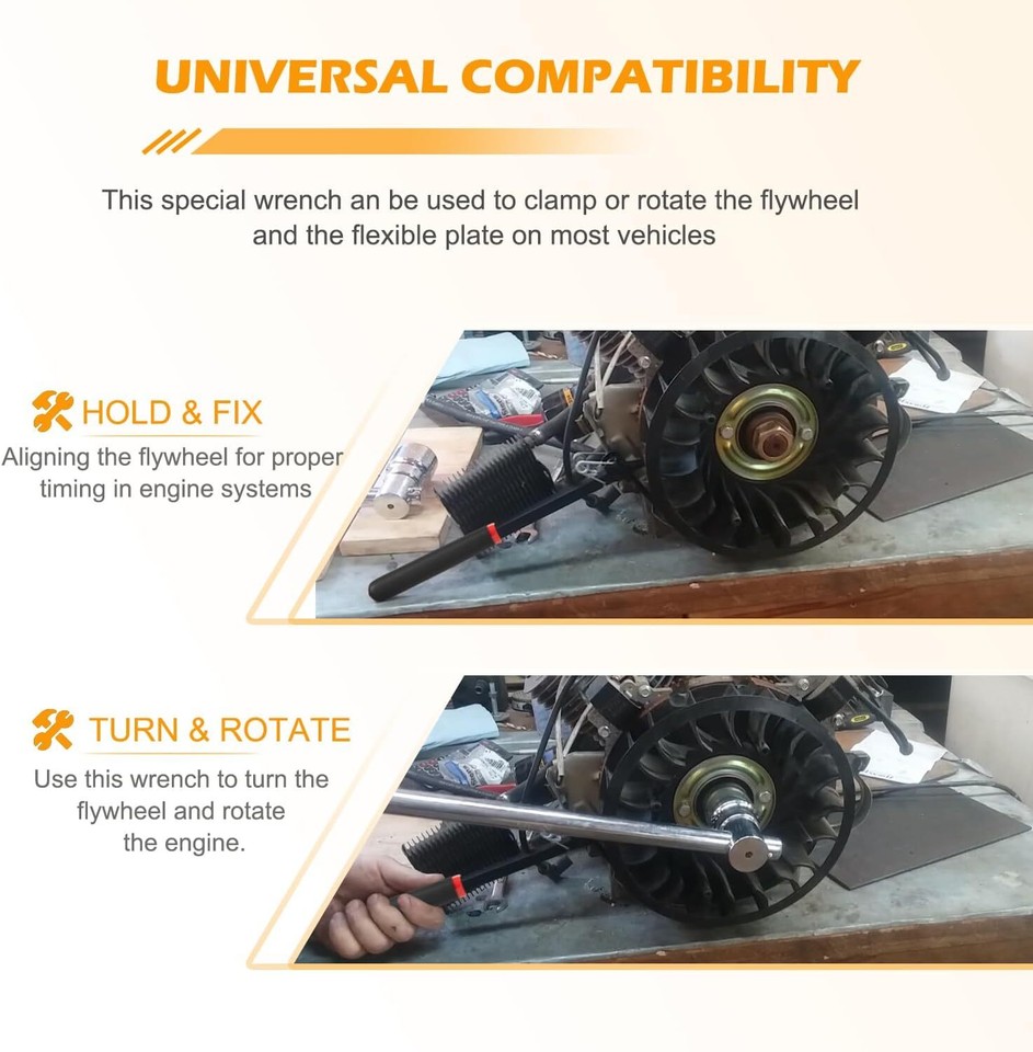 Def Wrench Turning Tool Set DEF Wrench - Engine Rotation Tool For Automotive Repair Flywheel Turner - View #9