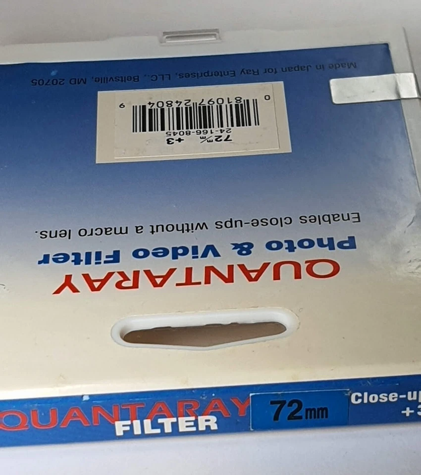72mm Close Up +3 Macro Glass Lens filter Japan Coated 72 mm E72 Quantaray - Image 3 of 4