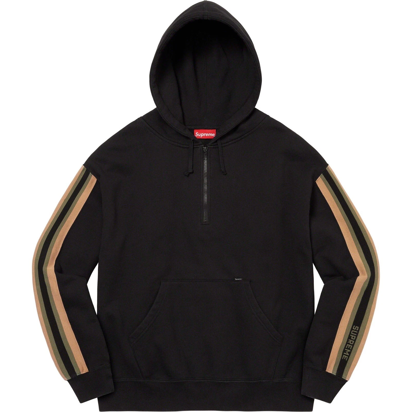 Sweat shirt à capuche à manches Supreme demi zippé logo SS23 taille XXL