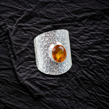 Citrine Gemstone 925 Sterling Silver Ring Handmade Jewelry Ring For Gift