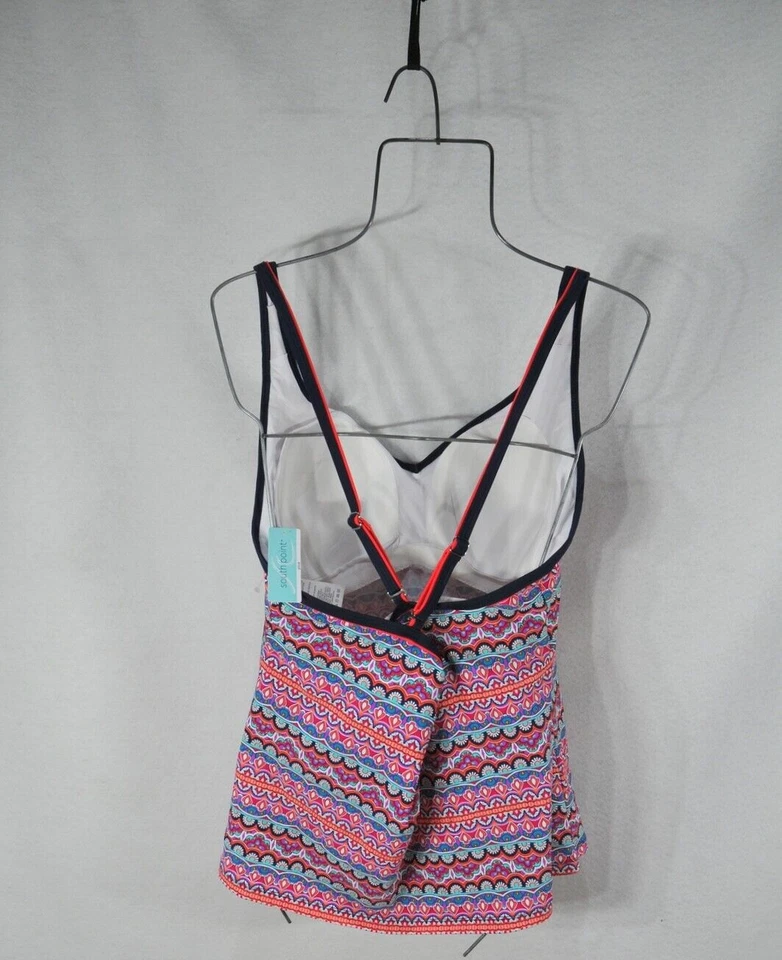 Tankini South Point Mujer Talla Grande 24W Dos Piezas Negro Multicolor Nuevo Con Etiquetas Foto 2 de 4