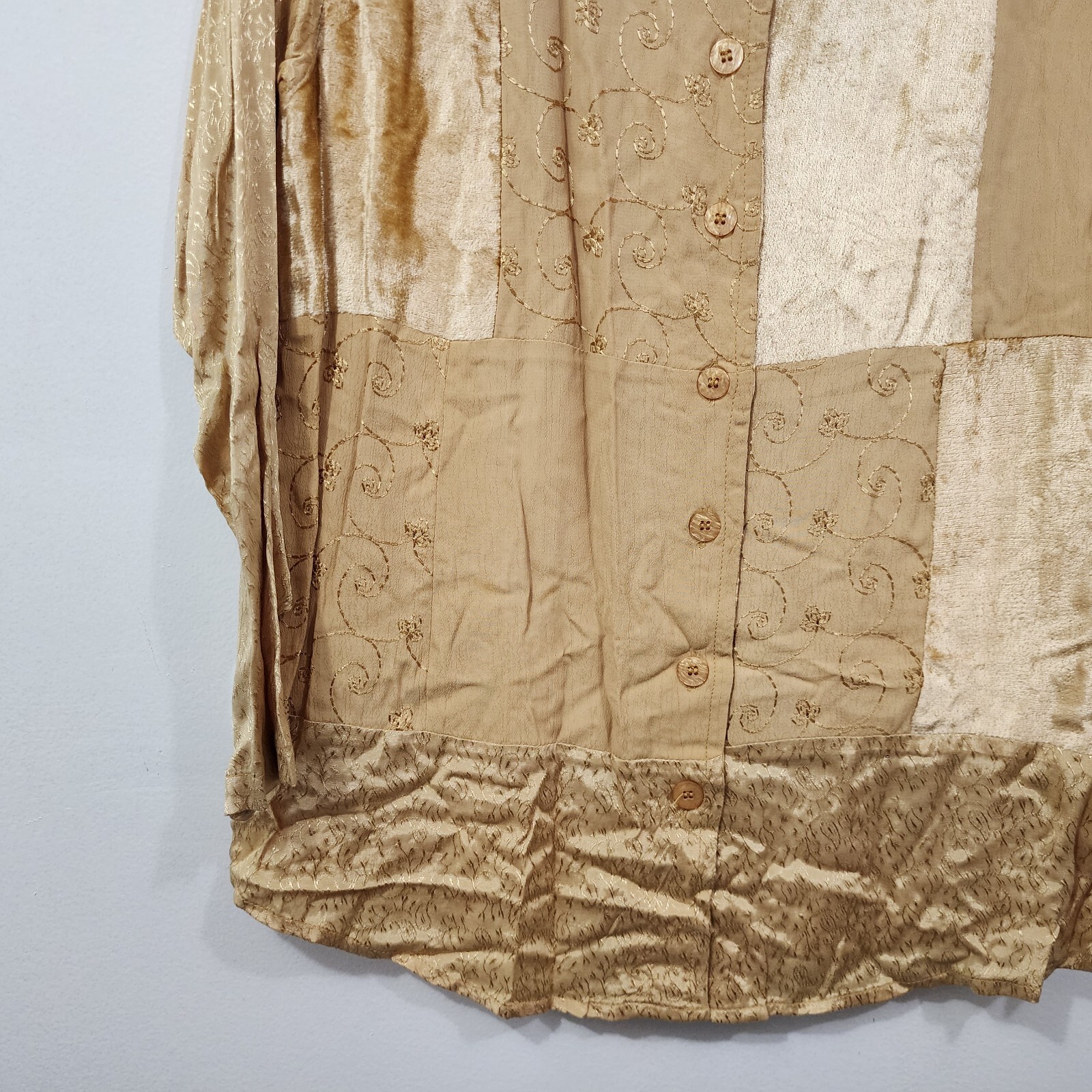 Shopping with Anthony Patchwork Button Up Blouse … - image 3