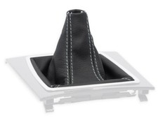 SCHALTMANSCHETTE FUR MERCEDES W204 C-KLASSE SCHALTSACK NATURLEDER NAHT WEISS