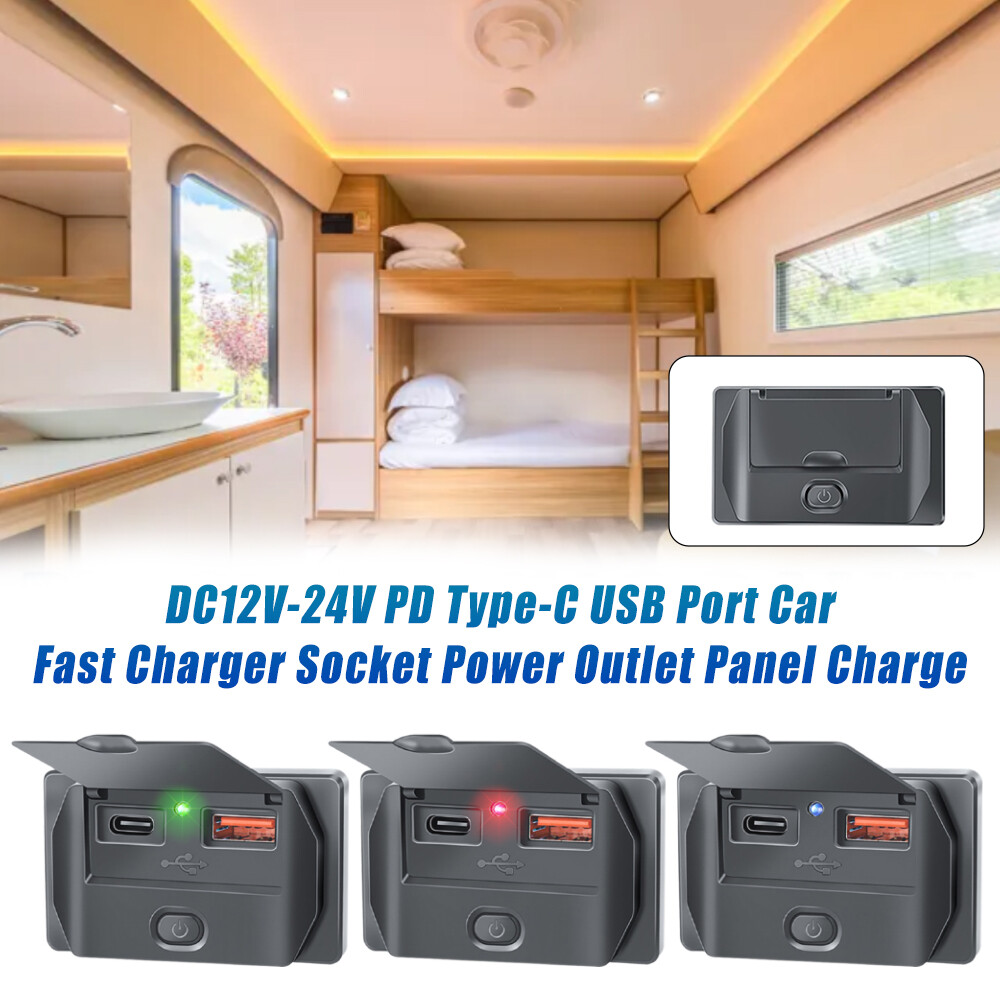 CQT.CQ3.CQＣ QC3.0 PD Type C USB Car Fast Charger Power Outlet Cigarette