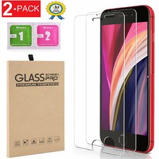 2-Pack Tempered GLASS Screen Protector For iPhone SE 2020 Clear Case Friendly US
