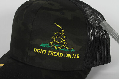 Don't Tread on Me Embroidered on a Yupoong 6606MC Trucker Hat Snapback