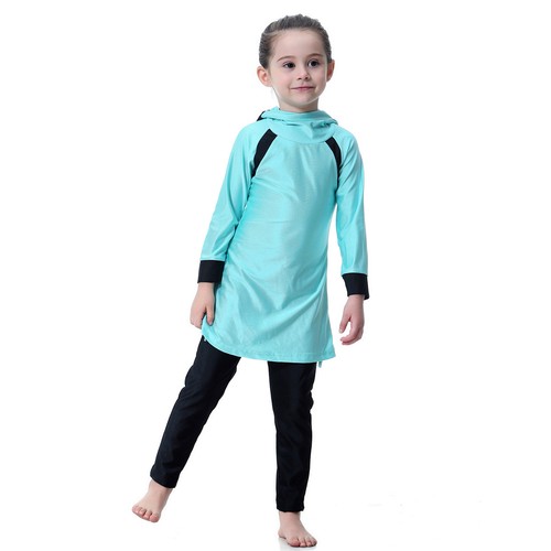 Kids Girls Summer Swimwear Muslim Modest Full Cover Burkini Swimming Beachwear - Picture 218 of 226