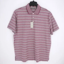 Daniel Cremieux Signature Collection Men's Polo Shirt XL Red Striped NWT $85