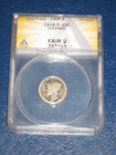 1916-D Mercury Dime - Anacs Fair 2 - Looks Ag