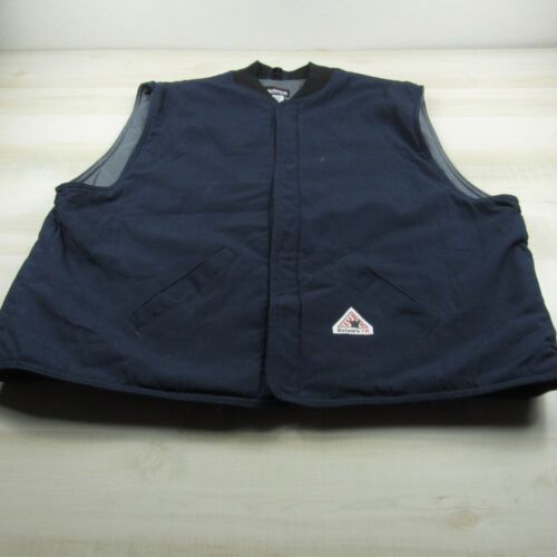 Bollwerk Weste Herren 7XL Blau FR Feuerfest Canvas Full Outdoor Workwear