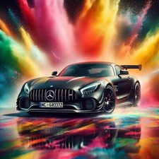 Mercedes Benz GTR  Birthday Card or General Greetings Card by Classic Car Cards