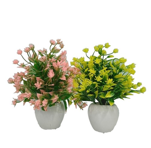 Pink & Yellow Paper Flower Fans - Hanging Floral Decor For Parties & Nursery