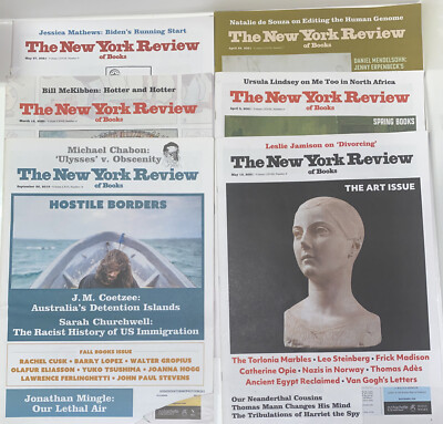 The New York Review Of Books NY 2019-2021 Lot Of 6 Newspaper Periodical Magazine