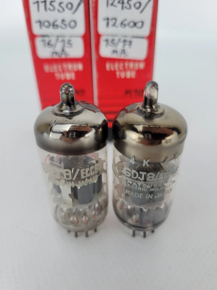 PAR DE TUBOS DE VÁCUO E88CC/6DJ8 MULLARD MATSUSHITA NA CAIXA - Imagem 3 de 4