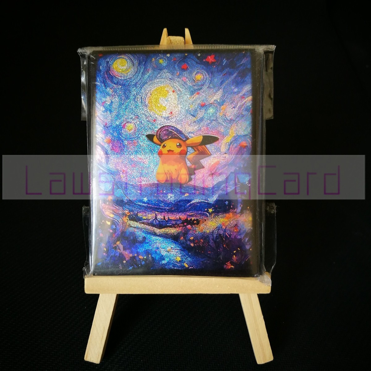 Pokemon - van Gogh Pikachu Foil Card Sleeves 60ct 66mmX91mm Standard Size Pokemon - van Gogh Pikachu Foil Card Sleeves 60ct 66mmX91mm Standard Size