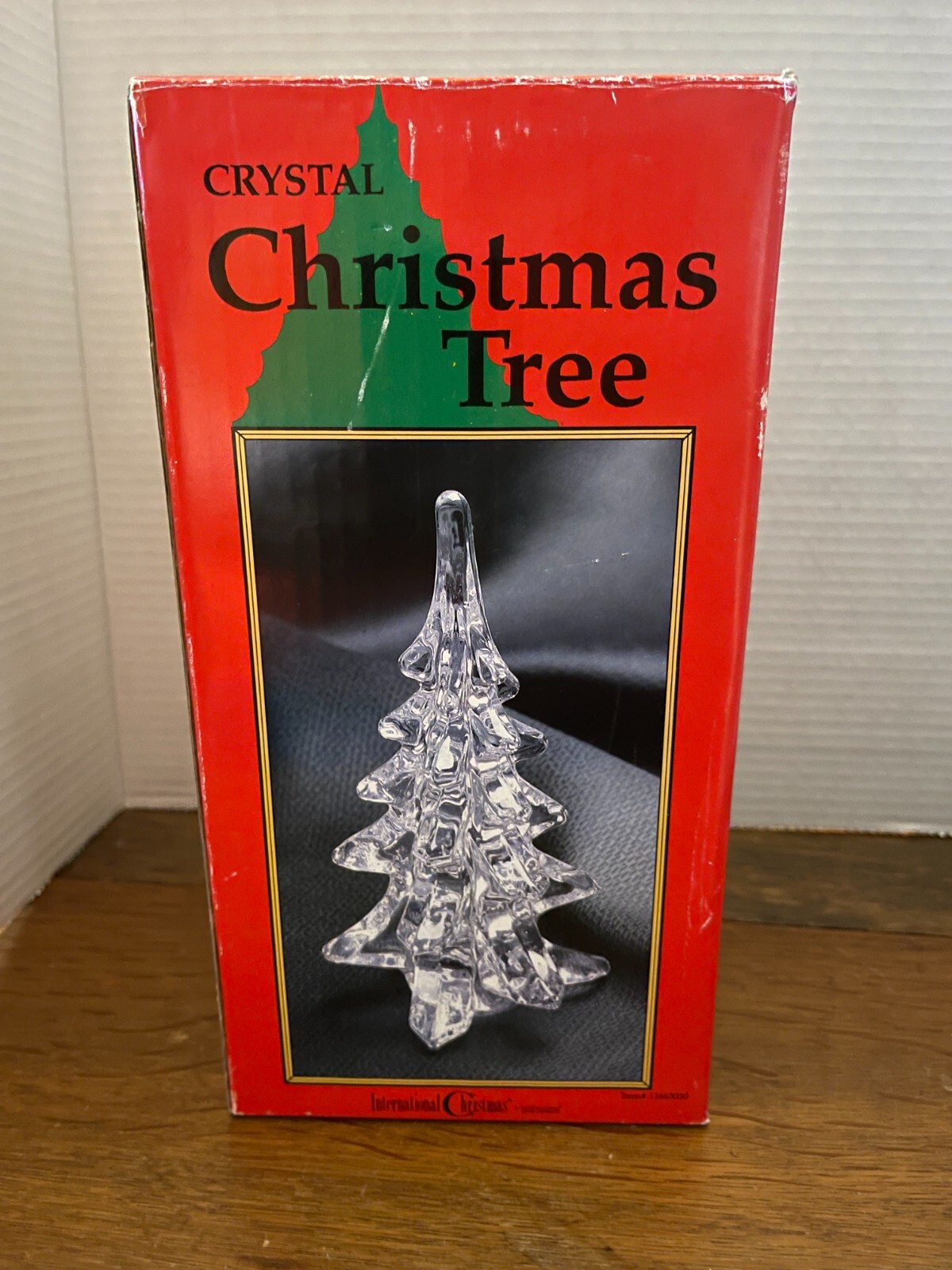 Vintage Crystal Glass Christmas Tree International Christmas 1991 Made