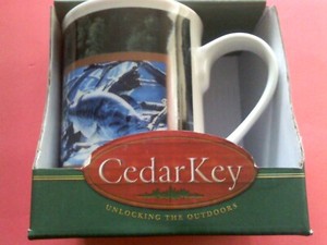 CEDAR KEY FISHING.SPORTSMAN'S COFFEE MUG CUP CERAMIC **NEW**