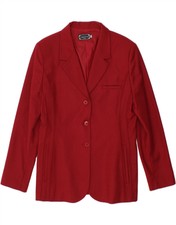 Chopin Roma Womens 3 Button Blazer Jacket It 50 Xl Red New Wool Nf06