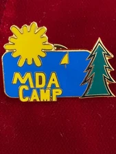 MDA Camp Muscular Dystrophy Association Cloisonné Tie Lapel Pin 1.25"