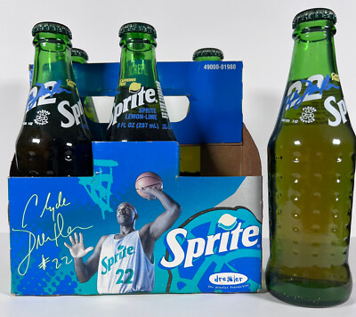 Rare 1994 Sprite Commemorative #22 Clyde ''The Glide'' Drexler, Six Pack Bottles