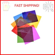 Outus 104 Pcs Colored Cellophane Sheets for Crafts, Cellophane Wrap Paper Color 