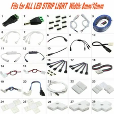 5050 5630 3528 LED Strip Lights Connector Solderless Clip Adapter Extension Wire