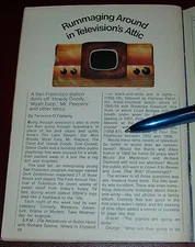 TV ARTICLE/KBHK DERK ZIMMERMAN/PETER GUNN/SPACE CADET/TOM CORBETT/CISCO KID