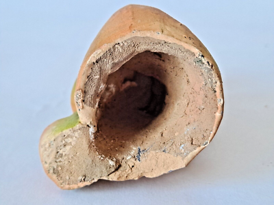 Ancien Santon Provençal Pêcheur – Terre Cuite Et Fer, Pour Crèche De Noël – Vintage