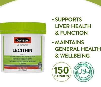 Swisse Ultiboost Lecithin 150 Cap-Support Heart, Brain & Liver Health Supplement