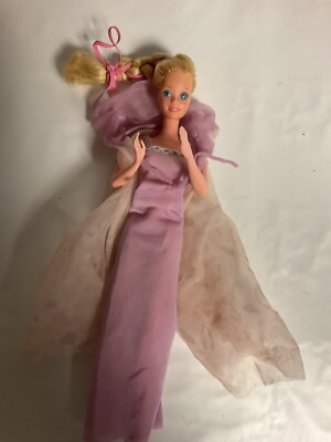 Dreamtime Barbie Fashion Doll Vintage Purple Night Gown Nighty Robe