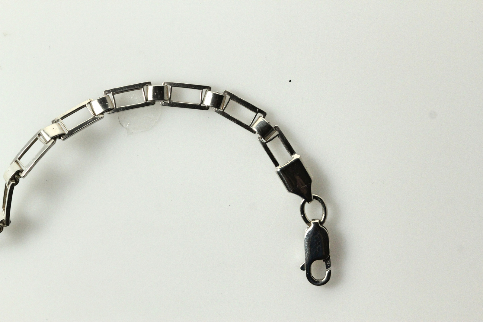 925 Sterling Silver 7.75" Rectangular Link Bracel… - image 5