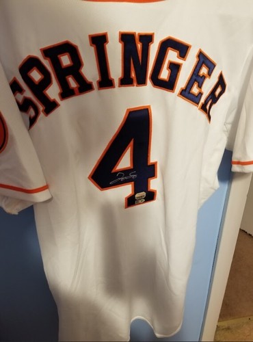George Springer Houston Astros Autograph Jersey Cool Replica COA MLB & Fanatics - Picture 2 of 4