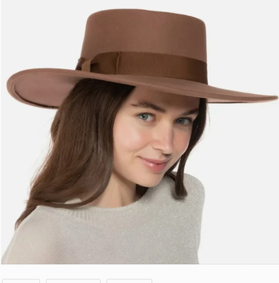 Nine West Wool Felt Telescope Floppy Hat Pecan One Size | eBay display picture 3