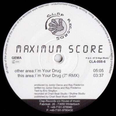 Maximum Score - I'm Your Drug (12'') (Very Good Plus (VG+)) - 3208862327