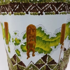 Vtg 60s/70s SEARS Hawaiian Fashions Dress Shirt Tiki Tribal Print Men's M EUC! *