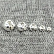 925 Sterling Silver Crimp Cover Beads 2.5mm 3mm 4mm 5mm 6mm