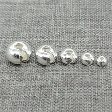 925 Sterling Silver Crimp Cover Beads 2.5mm 3mm 4mm 5mm 6mm
