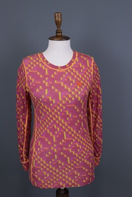 Kari Traa Multicolor Geometric Wool Activewear Thermo Base Layer Size M