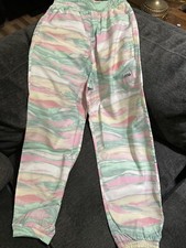 Adidas Jogger Pants Size Sm Womens Pink Multicolor Printed R.Y.V. Track Plus