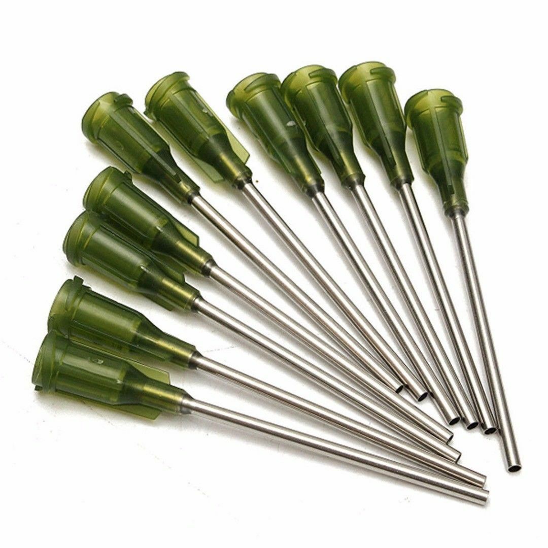 100 Stueck 1.5" stumpfe Spitze Dosiernadeln 14Ga anhaftender Kleber-Spritze