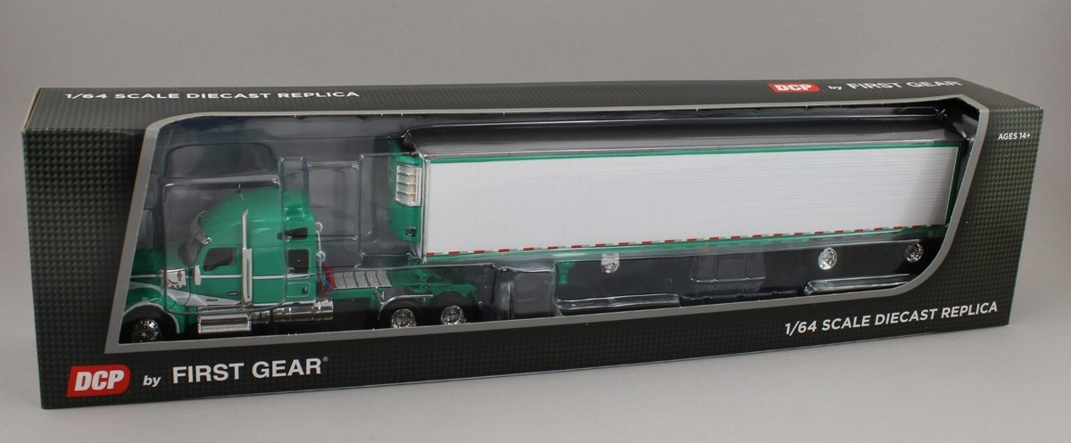 DCP 1:64 *GREEN & WHITE* Kenworth W990 Mid Roof w/53' Utility
