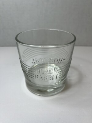 Jameson Black Barrel Lowball Irish Whisky Rocks 10oz Glass Tumbler Embossed Logo