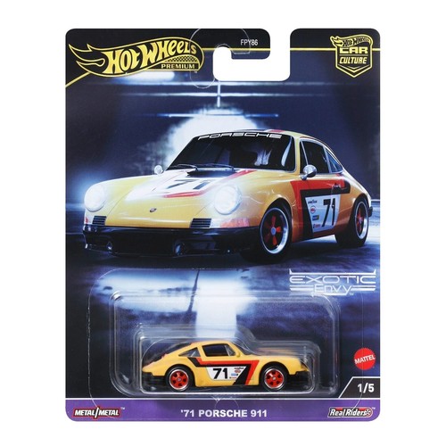 2024 Hot Wheels Premium '71 Porsche 911 Yellow & Porsche 718